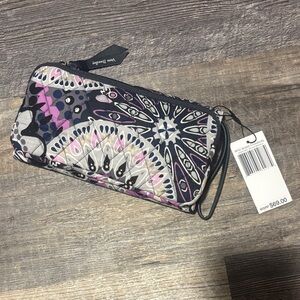 Vera Bradley Purple and Pink Patterned Wristlet